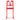 Red hydraulic press, floor-standing frame with top label and center hydraulic jack