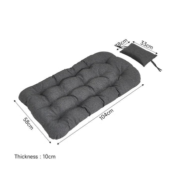 Dark gray seat and back cushion dimensions for patio swing chair