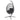 Black wicker swing basket chair with dark gray cushion, side view
