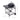 Round charcoal grill with side table, overall height 41.3 in shown