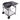 Round charcoal grill with side table, wire shelf and circular cooking grate