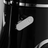 Black stand mixer side lever with up and down arrow icon