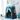 Starry blue yurt play tent with moon roof, star trim, open teal doorway