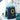 Starry blue yurt play tent, star accents, teal side door and hanging orange balls
