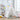 Children’s Indian teepee play tent, white fabric, colorful bunting garland