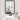 Black rectangular wall mirror with clear reflective glass panel