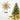 Gold sequined artificial poinsettia ornament flower, 14 cm size.