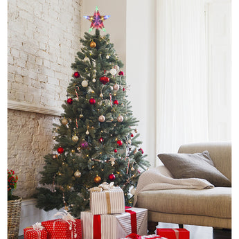 Christmas tree top LED star topper with multicolour lights and five-point star