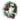 Artificial Christmas wreath, green with pinecones, red berries and white baubles