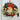 Artificial Christmas wreath with green foliage, red and gold baubles, gold bells, bow