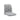 Rocking chair seat pad with tufted back, light gray cushion and side ties