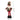 Standing Santa Claus plush doll, 48 cm height; red pants, green vest, black boots