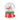 Santa Claus snow globe ornament side view: Santa and Christmas tree inside clear dome
