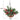 Pre-lit hanging Christmas basket, 25cm wide, green pine, red berries, pine cones