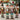 Christmas nutcracker soldier figurines set of four, standing in colorful uniforms and crowns