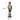 Christmas nutcracker soldier figurine, 30cm tall; base 9cm wide; green crown and red coat