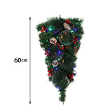 Teardrop Christmas swag with multicolor LED lights, approx 60 cm tall