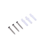 Screws and spacers for wall-mounting an octagonal mirror