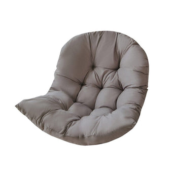 Thick egg swing chair cushion, light grey, plush tufted curved pad