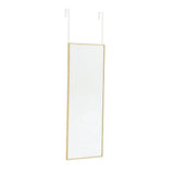 Full-length metal mirror with gold-toned frame