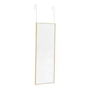 Full-length metal mirror with gold-toned frame