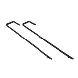 Over-door bracket set: black metal straps with hooks