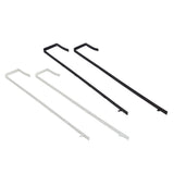 Over-door bracket set: light gray metal straps with hooks