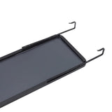 Rounded-edge full-length mirror with black back and two metal hanging brackets