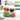 4-piece transparent refrigerator bin organizer set, stacked with clear lids