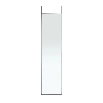Vertical full-length mirror panel with thin black metal frame