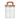 Clear glass storage jar with wooden lid and built-in handle loop
