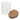 Clear glass storage jar with separate round wooden lid