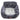 Dark gray dog car seat bed with plush nest and white insert cushion