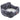 Dark gray dog car seat bed with soft white insert cushion and stitched bolsters
