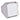 Underside of enclosed cat litter box with removable tray and latch points; white plastic.