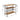 Metallic rolling bar cart dimensions: 107cm W x 85cm H x 41cm D; 3 shelves