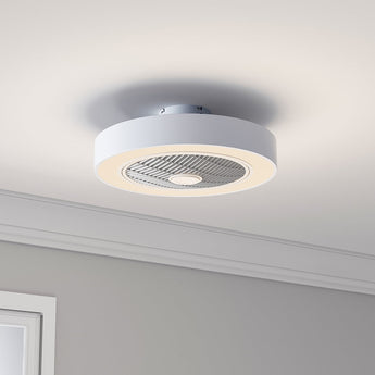 Deckenventilator mit 3-Farb-LED-Licht, Unterseite mit LED-Lichtaussparung im Lampenkreis