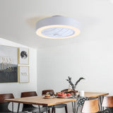 Deckenventilator mit 3-Farb-LED-Licht, flaches LED-Panel und weißer Lüfterkörper