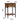 40cm x 37cm side table, 60cm high; drawer with black knob and lower shelf