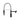 Stainless steel kitchen faucet in Chrome with black pull-down sprayer and arched hose