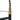 Gold kitchen faucet detail: arched spring hose beside black handle base