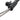 Braided hose detail with black faucet nozzle collar