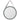 Round LED mirror with black rim and hanging strap, bright circular light edge