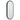 Oval LED wall mirror with dark metal frame, glossy reflective glass and two touch icons