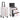 White trolley cosmetic case open, displaying black-lined top tray and product compartments