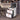 White 3-in-1 cosmetic trolley case open, top lid and drawers revealed with compartments