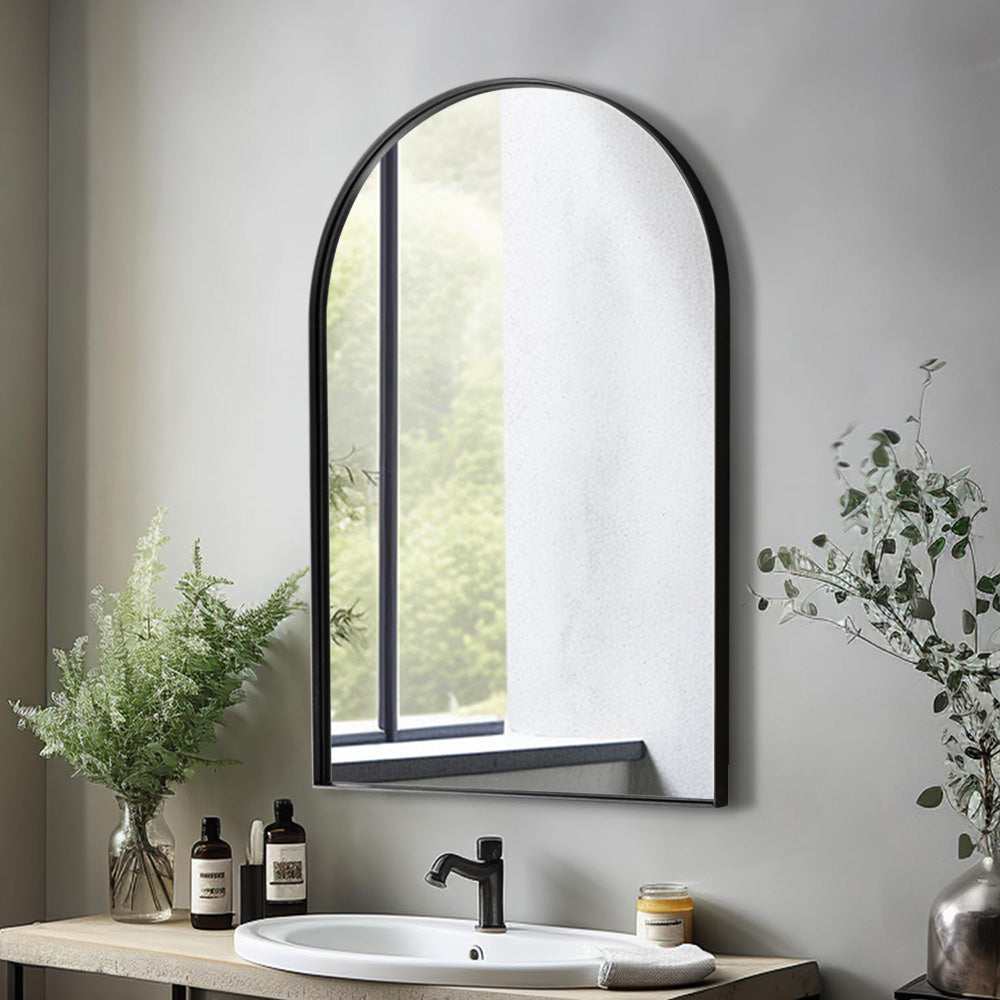 Arch Shape Metal Framed Wall Mirror Decorative