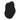 Irregular wall mirror back with black finish and curved, shield-like outline