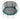 Trampoline enclosure net with teal-green ladder, gray jumping surface and green padding