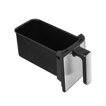 Air fryer dual basket insert with black handle and nonstick-looking interior